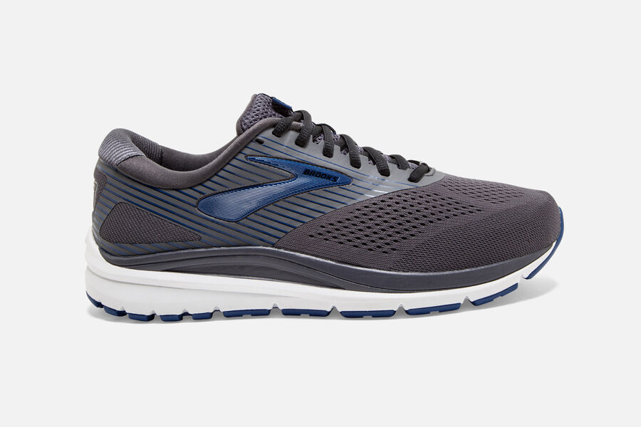 Mens Brooks Addiction 14 Walking Shoes Blackened Pearl/Blue/Black | Shoes 5649-OQRYT